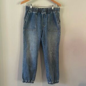 J Crew Reimagined Denim Jean Joggers in Horseshoe Wash Size S NWOT